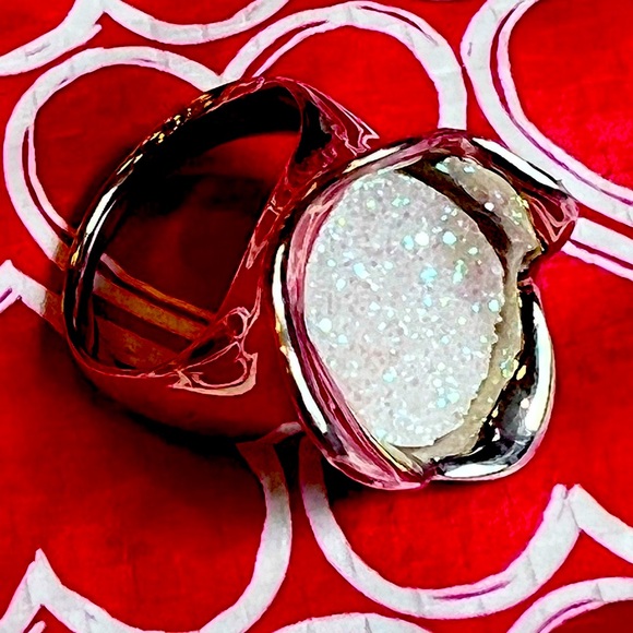 HG Silver Drusy Ring - Picture 1 of 7